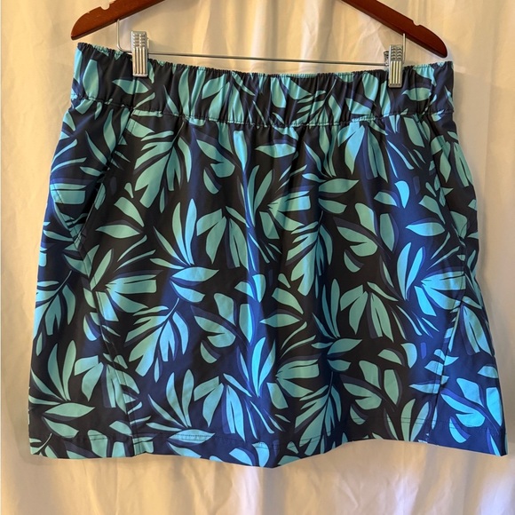 Columbia Blue Leaf Print Skirt size XL - Picture 2 of 9